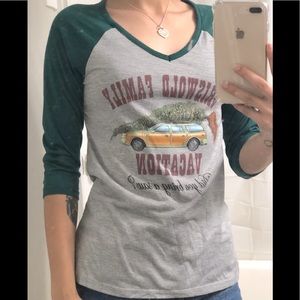 Graphic baseball tee